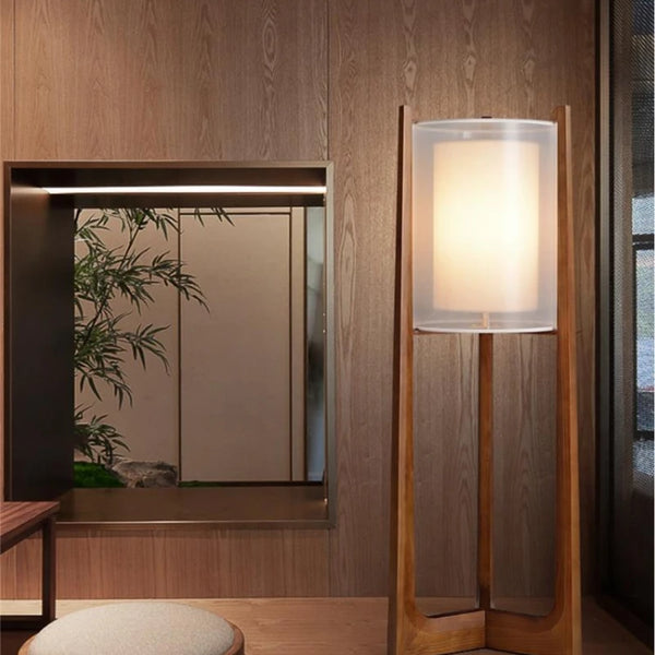 Modern Japanese fabric floor lamp