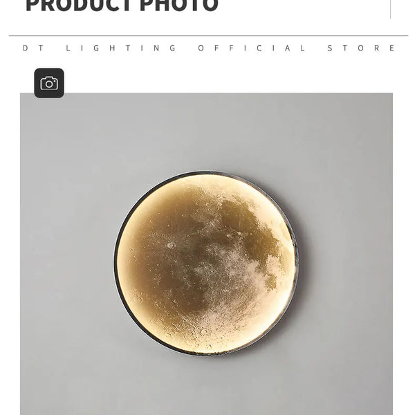 Minimalist moon wall lamp