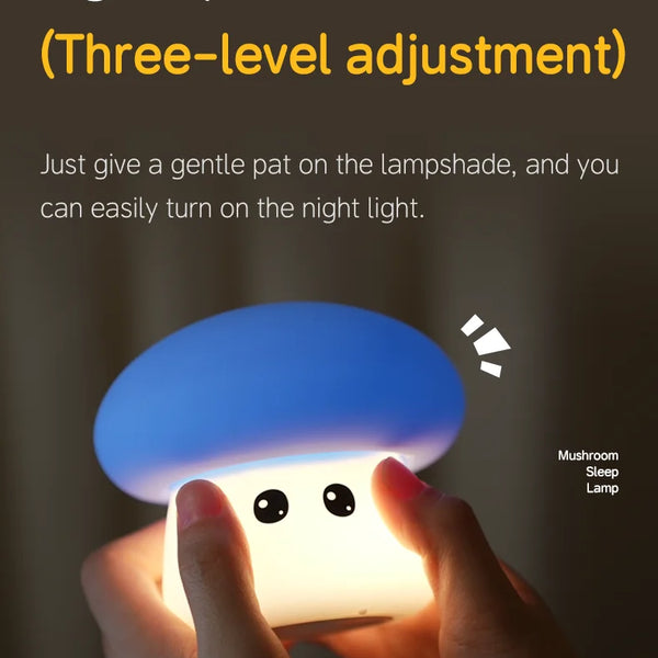cute mushroom silicone lamp