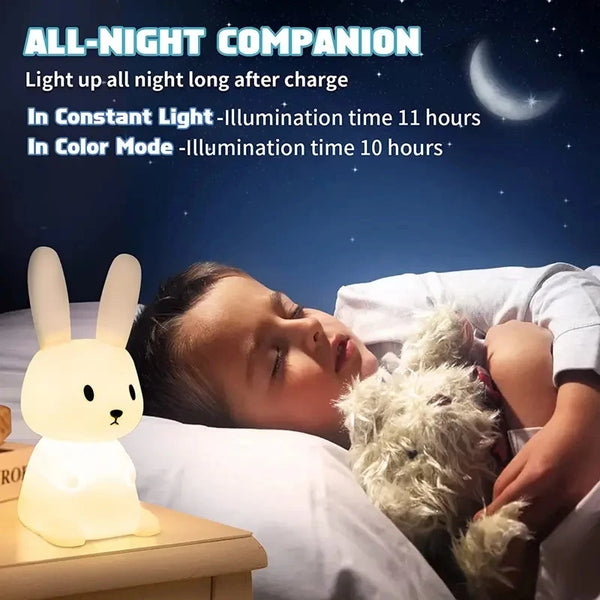 Cute silicone bunny lamp