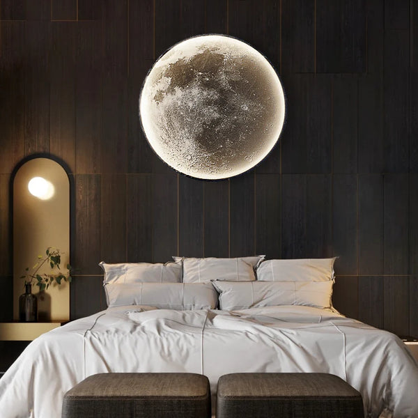 Minimalist moon wall lamp