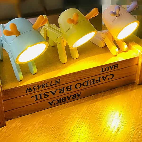 Mini LED Foldable Table Night Light Cute Animal Light