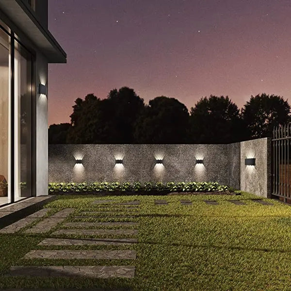 Modern LED wall light for indoor and outdoor use