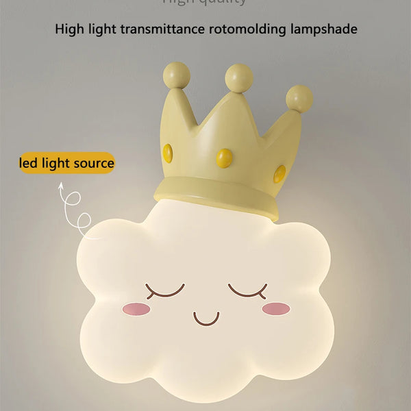 Fluffy Cloud Wall Lamps Yellow Pink Blue