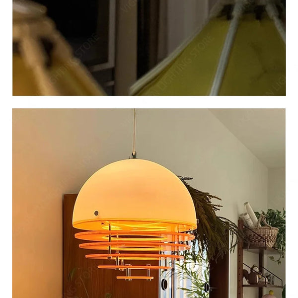 Modern Nordic sunset light acrylic glass pendant light indoor chandelier
