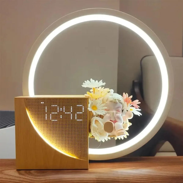 LED table lamp with alarm clock light