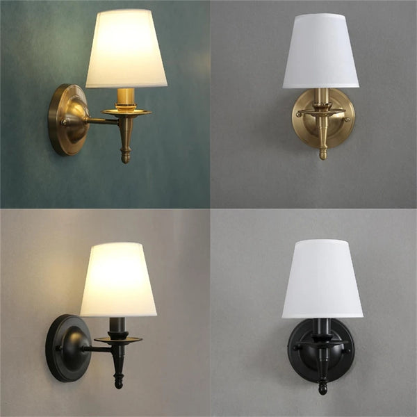 Linen wall lamp, Nordic lampshade