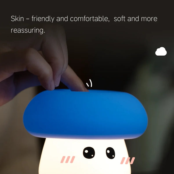 cute mushroom silicone lamp