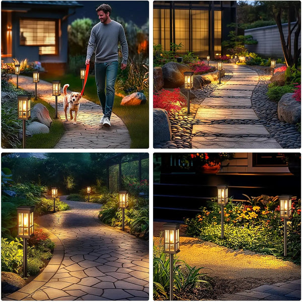 2/6/8 Pack Solar Pathway Lights - Super Bright Outdoor Solar Lights for Patio/Patio/Sidewalk - Outdoor Gifts
