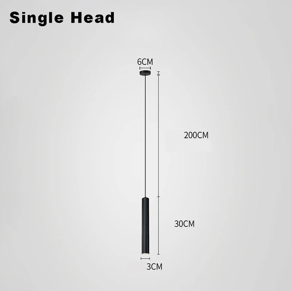 Modern Nordic LED Pendant Light, Double Head Pendant Light, Decorative Tube, Cylinder, Tube, Chandelier