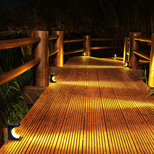 Solar Step Lights (2/4PCS) – Warm & Cool White Options | Waterproof Automatic LED for Outdoor Stairs & Decks