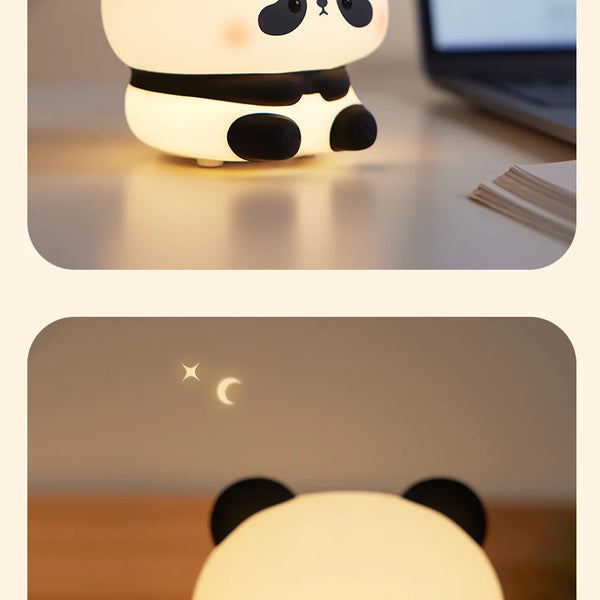 Silicone panda lamp