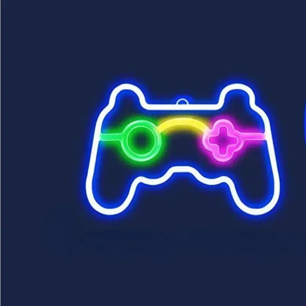 Video game controller neon sign