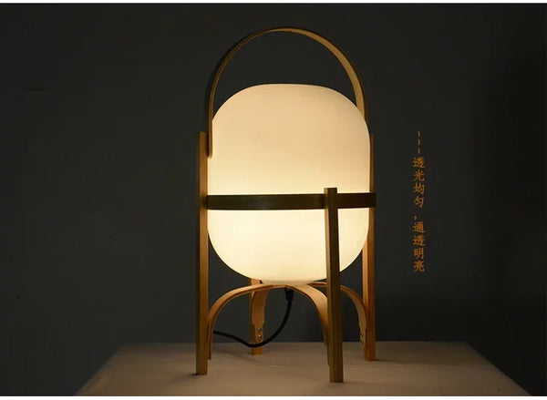 Simple wooden floor lamp for living room