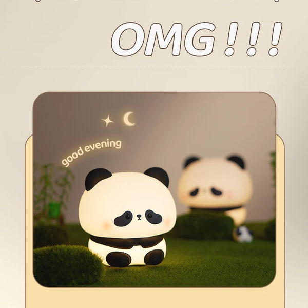 Silicone panda lamp
