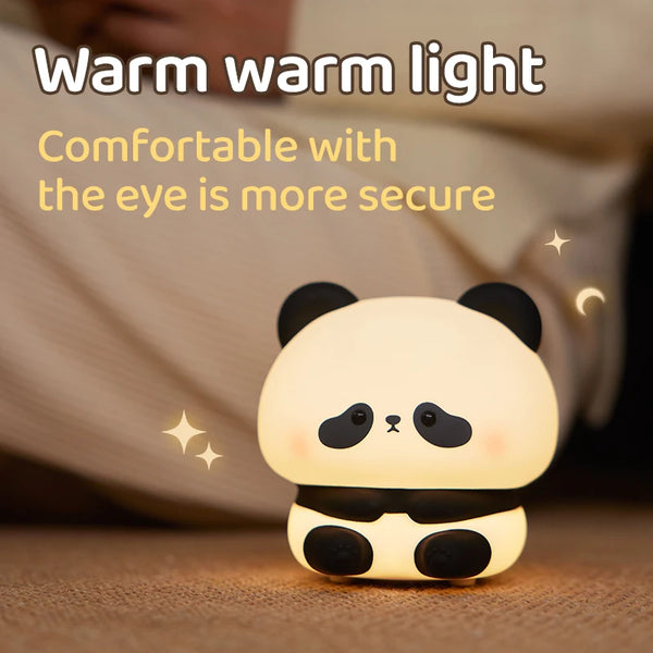 Silicone panda lamp