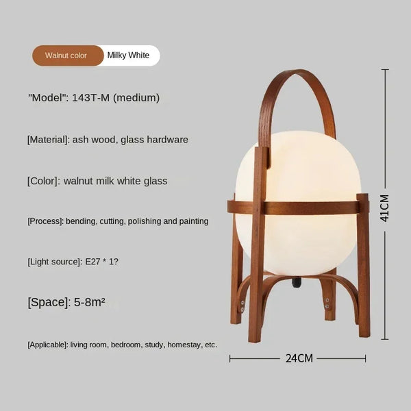 Simple wooden floor lamp for living room