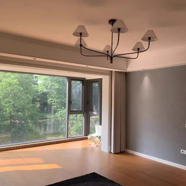 Decorative LED fabric ceiling light