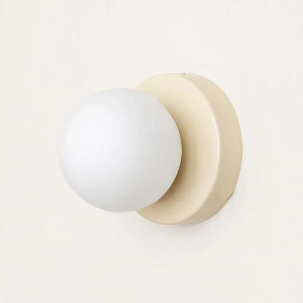 Nordic minimalist glass LED wall light with G9 base, orb style sconce