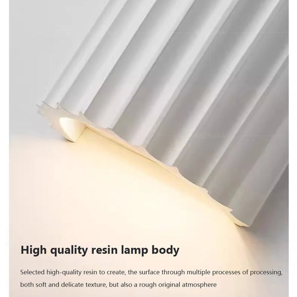Nordic minimalist resin LED wall light