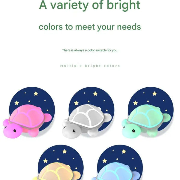 Cute turtle lamp made of silicone and touch sensitive