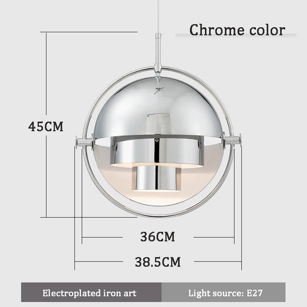 Polished Wrought Iron LED Dining Table Chandeliers