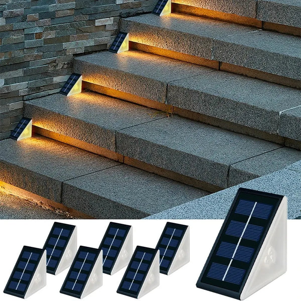 Solar outdoor step lights