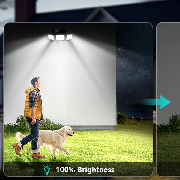 IP65 Waterproof Outdoor Solar Light, 210LED 2500LM Motion Sensor Security Light for Porch, Garage, Yard Entrance, Patio