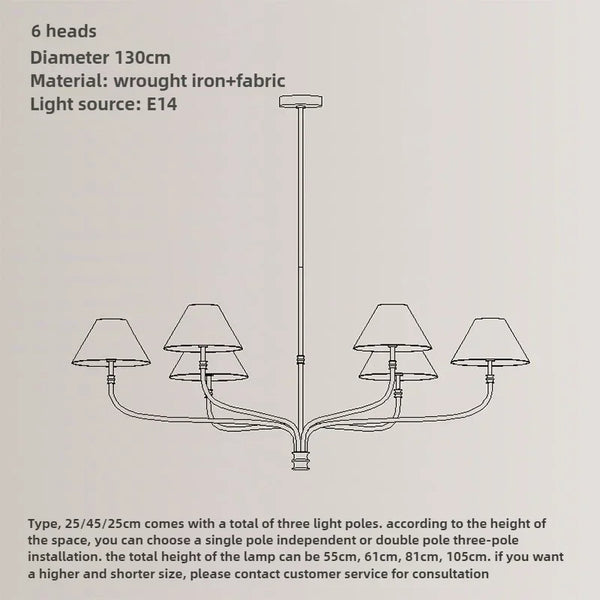 Decorative LED fabric ceiling light