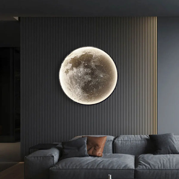 Minimalist moon wall lamp