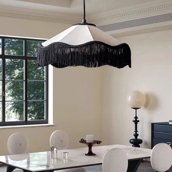 Modern Japanese Wabi Sabi fabric chandelier,