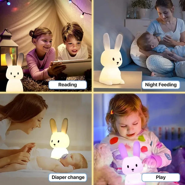 Cute silicone bunny lamp