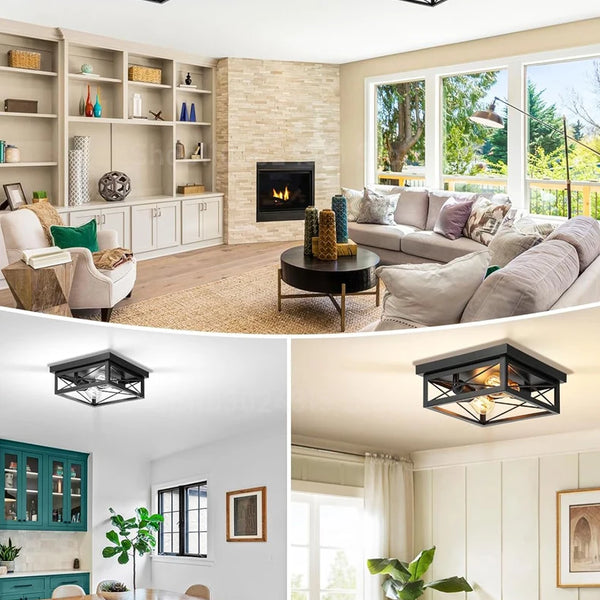 Retro industrial ceiling light