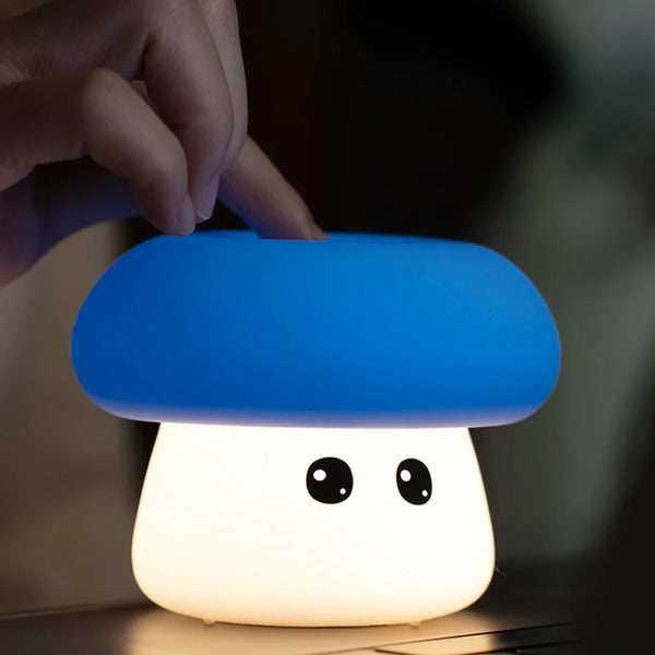 cute mushroom silicone lamp