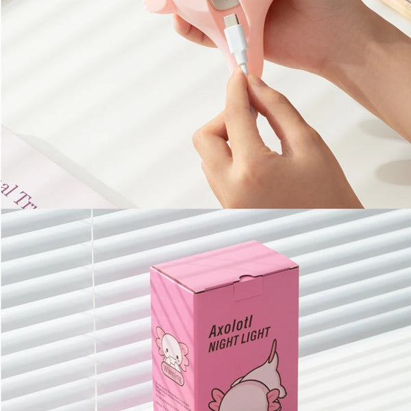 cute axolotl salamander silicone lamp