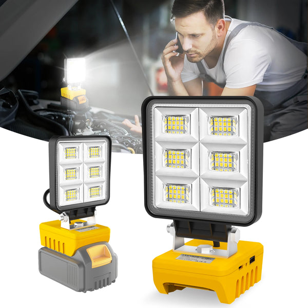 Luz de trabalho LED portátil de 48 W 5200LM, recarregável