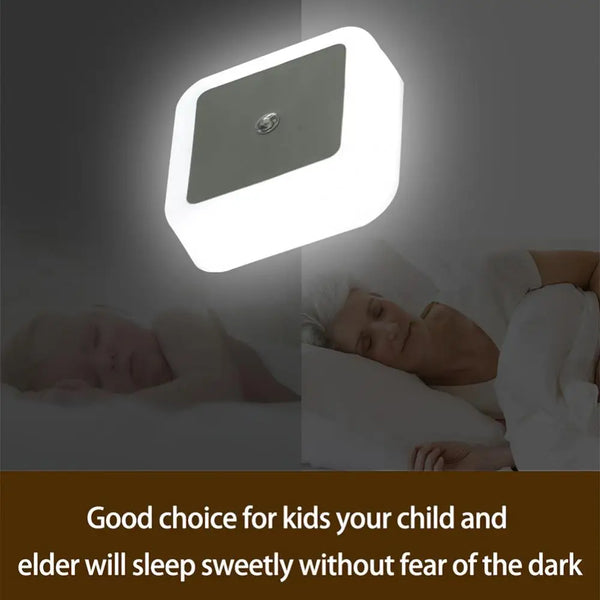 Plug-in Square LED Night Light with Sensor Control