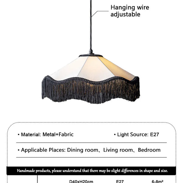 Modern Japanese Wabi Sabi fabric chandelier,