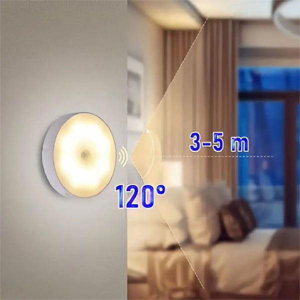 Motion Sensor Light Led USB Night Lights Rechargeable Lamp