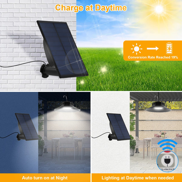 Solar pendant 1/2 units with remote control for indoor and outdoor areas