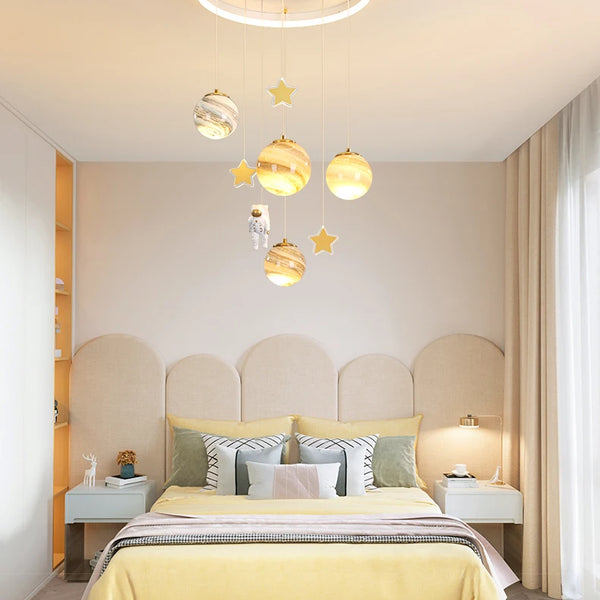 LED Astronaut Chandeliers