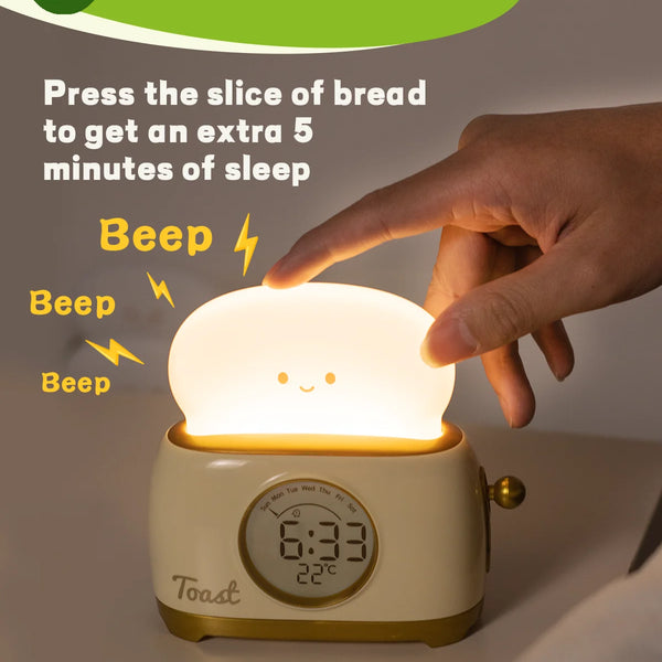 Kids Alarm Clock with LED Night Light, Digital Clock for Children's Sleep Training