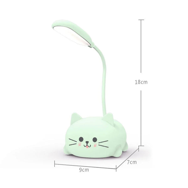 Mini Cute Cat Night Light USB Charging Foldable Small LED Desk Lamp