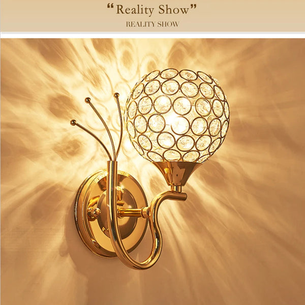 Modern wall lamp, crystal sconce, retro, industrial