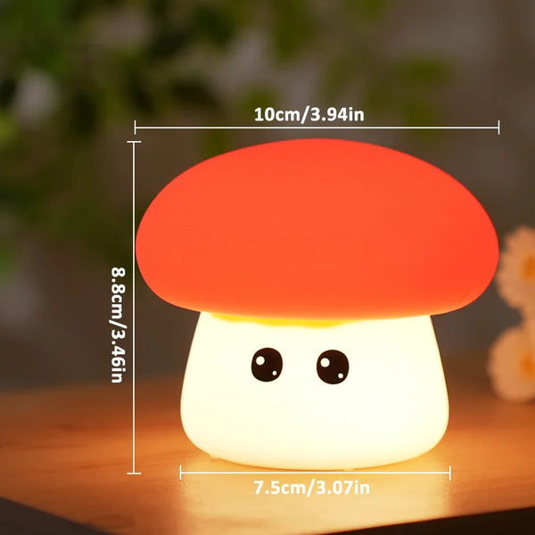 cute mushroom silicone lamp