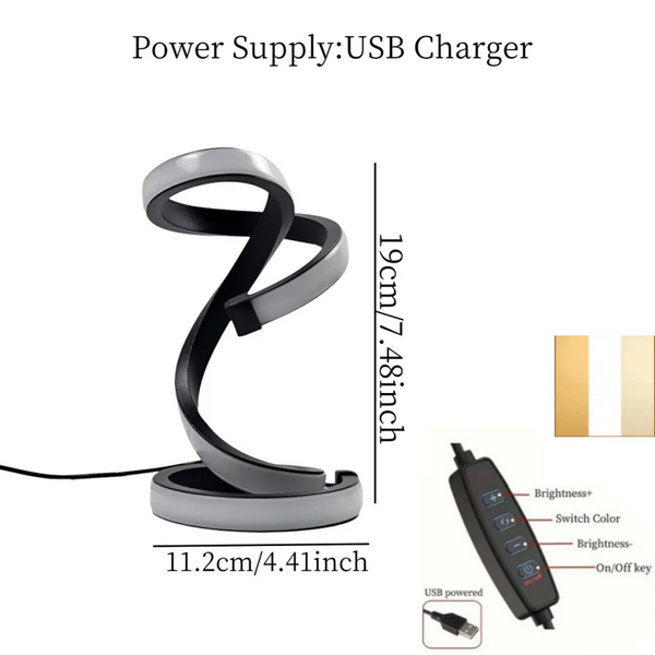1pc Unique Creative Table Lamp, USB Power Supply - Three-tone Light