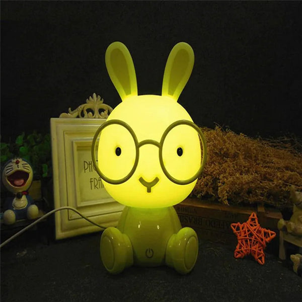 Touch-sensitive LED rabbit night light
