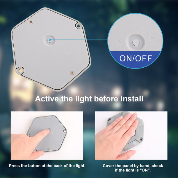 T-SUN 6LED Blue Solar Lights – Waterproof Outdoor Lawn Lamps