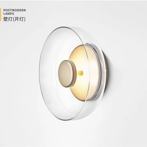 PHYVAL Nordic modern creative glass LED wall lamp with bowl