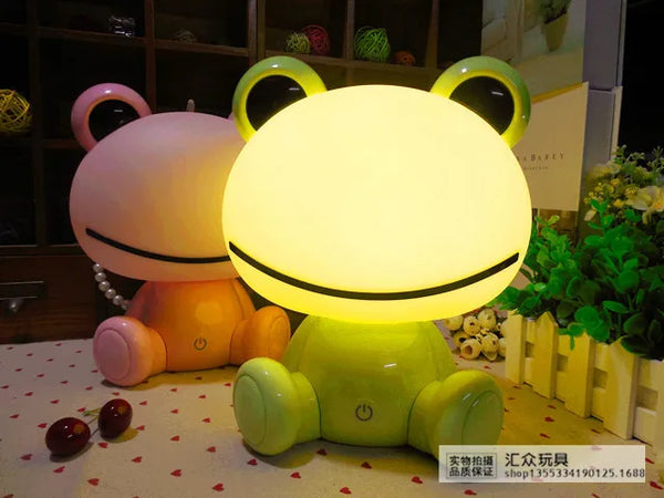 Cute silicone lamp frog